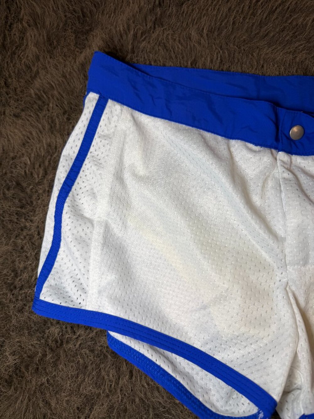 LASC Los Angeles White Blue Mesh Dolphin Shorts Men’s Large - Picture 4 of 8